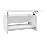 vidaXL Table Basse Table d'Appoint Bout de Canapé Table de Salon Meuble de Salon Salle de Séjour Intérieur Blanc Bois d'Ingénierie 80x50x40 cm