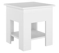 vidaXL Table Basse Table d'Appoint Bout de Canapé Table de Salon Meuble de Salon Salle de Séjour Intérieur 40x40x42 cm Blanc Bois d'Ingénierie