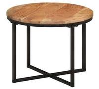 vidaXL Table Basse, Table d'Appoint, Bout de Canapé, Table Larérale, Meuble de Salon Salle de Séjour Intérieur, Bois Massif Acacia et Fer