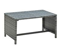 vidaXL Table basse d'appoint d'extérieur en résine tressée Anthracite 70x40x38 cm