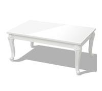 vidaXL Table Basse Table d'appoint de Salon 100 x 60 x 42 cm Laquée Blanc