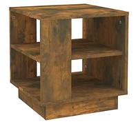 vidaXL Table Basse Table d'Appoint Meuble de Salon Table de Canapé Bout de Canapé Salle de Séjour Chêne Fumé 40x40x43 cm Bois d'Ingénierie