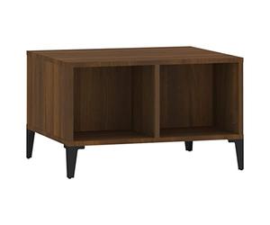 vidaXL Table Basse Table d'Appoint Rangement Table Centrale Bout de Canapé Salon Salle de Séjour Chêne Marron 60x50x36,5 cm Bois d'Ingénierie