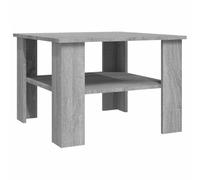 vidaXL Table Basse Table d'Appoint Rangement Table Centrale Bout de Canapé Salon Salle de Séjour Intérieur Sonoma Gris 60x60x42 cm Bois d'Ingénierie