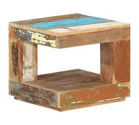 vidaXL Table Basse Table d'Appoint Rangement Table Centrale Bout de Canapé Salon Salle de Séjour Intérieur 45x45x40 cm Bois de Récupération Massif