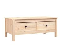 vidaXL Table Basse Table d'Appoint Rangement Table Centrale Bout de Canapé Salon Salle de Séjour Intérieur 100x50x40 cm Bois Massif de Pin