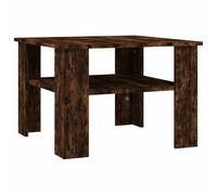 vidaXL Table Basse Table d'Appoint Rangement Table Centrale Bout de Canapé Salon Salle de Séjour Intérieur Chêne Fumé 60x60x42 cm Bois d'Ingénierie