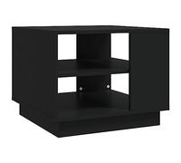 vidaXL Table Basse Table d'Appoint Table de Canapé Bout de Canapé Meuble de Salle de Séjour Salon Intérieur Noir 55x55x43 cm Aggloméré