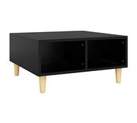 vidaXL Table Basse Table d'Appoint Table de Canapé Bout de Canapé Meuble de Salle de Séjour Salon Intérieur Noir 60x60x30 cm Aggloméré