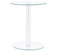 vidaXL Table Basse Table d'Appoint Table de Canapé Meuble de Salon Meuble de Salle de Séjour Maison Intérieur Transparent 40 cm Verre Trempé