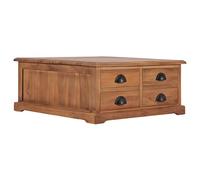 vidaXL Table Basse Table d'Appoint Table de Salon Bout de Canapé Table de Canapé Salle de Séjour Maison Intérieur 68x68x30 cm Bois de Teck Solide
