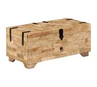 vidaXL Table Basse Table de Canapé Salon Séjour Meuble Bois de Manguier Massif