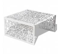 vidaXL Table basse de salon en aluminium design géométrique ajouré Argent