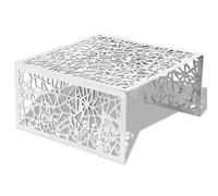 vidaXL Table Basse Table de Salon Aluminium Design géométrique ajouré Argent