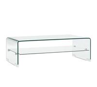 Table basse Clair 98x45x31 cm Verre trempé