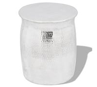 vidaXL Table basse/tabouret martelé en aluminium Argenté