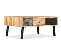 Vidaxl Table Basse Teck De Récupération Massif 90 X 65 X 40 Cm