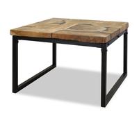Vidaxl Table Basse Teck Résine 60 X 60 X 40 Cm