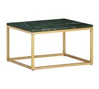 Vidaxl Table Basse Vert 60x60x35 Cm Pierre Véritable Et Texture Marbre Vert