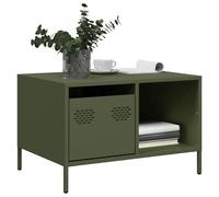 vidaXL Table basse vert olive 68,5x50x43,5 cm acier laminé à froid