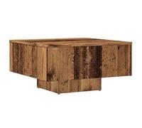vidaXL Table Basse Vieux Bois 60x60x31,5 cm Bois d'ingénierie, Table d'appoint, Table de Salon, Table latérale, Bout de canapé, Table Centrale