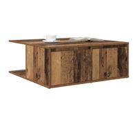 vidaXL Table Basse Vieux Bois 80 x 80 x 31 cm Bois d'ingénierie, Table Basse stylée, Design carré, Meuble Solide, Rangement Pratique, Accent Moderne pour la Maison