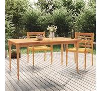 Vidaxl Table Batavia 150x90x75 Cm Bois De Teck Solide