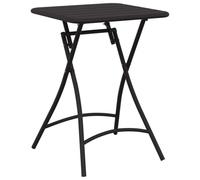 vidaXL Table de jardin pliante carrée en acier anthracite 55x55x73 cm