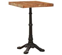 vidaXL Table bistrot Marron 50 x 50 x 76 cm Bois Recyclé Solide, Table Bistrot Carrée pour Salle à Manger, Style Industriel, Compacte, Rustique pour Cuisine, Déco Personnalisable