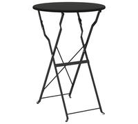 Vidaxl Table Bistrot Pliante Anthracite Ø50x71 Cm Acier Revêtu De Poudre