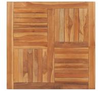 Vidaxl Dessus De Table Bois De Teck Solide Carré 90x90x2,5 Cm