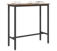 vidaXL Table Chêne Artisanal 100 x 40 x 100,5 cm, Table Ajustable, rectangulaire, Design Moderne, Hauteur réglable, Bois résistant, Pieds en Acier