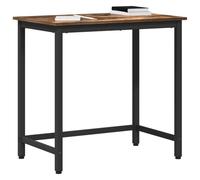 vidaXL – Table de bureau chêne fumé 100×50×76,5 cm – Bois d'ingénierie & acier, réglable