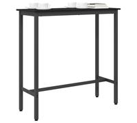 vidaXL Table Chêne Noir 100 x 40 x 100,5 cm Bois d'ingénierie et Acier, Table Ajustable, rectangulaire, Design Moderne, Hauteur réglable, Bois résistant, Pieds en Acier