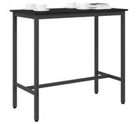 vidaXL Table Chêne Noir 100 x 50 x 90,5 cm Bois d'ingénierie et Acier, Table Ajustable, rectangulaire, Design Moderne, Hauteur réglable, Bois résistant, Pieds en Acier