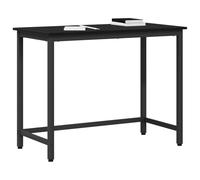 vidaXL Table Chêne Noir 80 x 50 x 76,5 cm Bois d'ingénierie et Acier