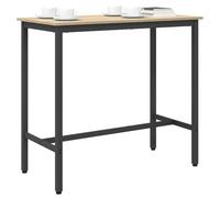 vidaXL Table Chêne Sonoma 100 x 50 x 90,5 cm, Table Ajustable, rectangulaire, Design Moderne, Hauteur réglable, Bois résistant, Pieds en Acier