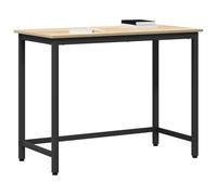 vidaXL Table Chêne Sonoma 80 x 50 x 76,5 cm Bois d'ingénierie et Acier, Bureau Moderne, Ajustable, Table Multifonction, Bois Technique, Cadre en Acier, Design Minimaliste