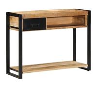 vidaXL Table Console 100x35x75 cm Bois de manguier Massif Brut, Bout de canapé, Table de Couloir, derrière la Table de canapé, Table d'entrée