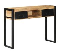 vidaXL Table Console 100x35x75 cm Bois de manguier Massif Brut, Bout de canapé, Table de Couloir, derrière la Table de canapé, Table d'entrée