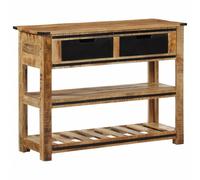 Vidaxl Table Console 100x35x75 Cm Bois De Manguier Massif Marron