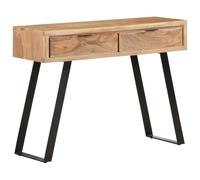 Vidaxl Table Console 100x35x76 Cm Bois D'acacia Avec Bord Naturel Marron