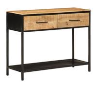 Vidaxl Table Console 100x35x76 Cm Bois Massif De Manguier Et Fer Multicolore