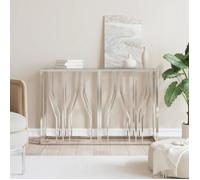 vidaXL Table console 110x30x70 cm acier inoxydable et verre 350025