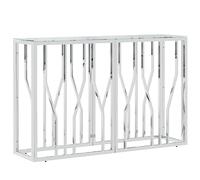 vidaXL Table console 110x30x70 cm acier inoxydable et verre 350025