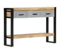Vidaxl Table Console 110x30x76 Cm Bois De Manguier Massif Brut Marron