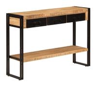 Vidaxl Table Console 110x30x76 Cm Bois De Manguier Solide Marron