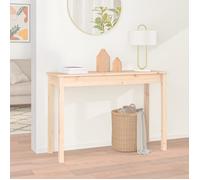 vidaXL Table console 814239 – 110x40x75 cm, pin massif marron rustique, fixation murale
