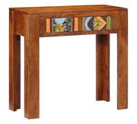 vidaXL Table Console 80x35x75 cm Bois Massif d'acacia, Table de canapé, Table Console de Couloir, derrière la Table du canapé, Table d'entrée
