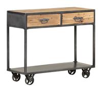 vidaXL Table console 90x35x74 cm Bois de récupération massif Marron